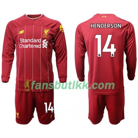 Fotballdrakt Liverpool Henderson 14 Barn Hjemmetrøye 2019-2020 Langermet